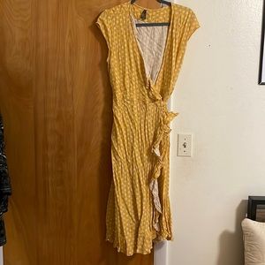 Yellow Stetson Wrap Dress size L